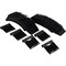 72 Slot Black Foam Ring Tray Insert &#x26; Black Flocked Earring Cards Kit 102 Pcs